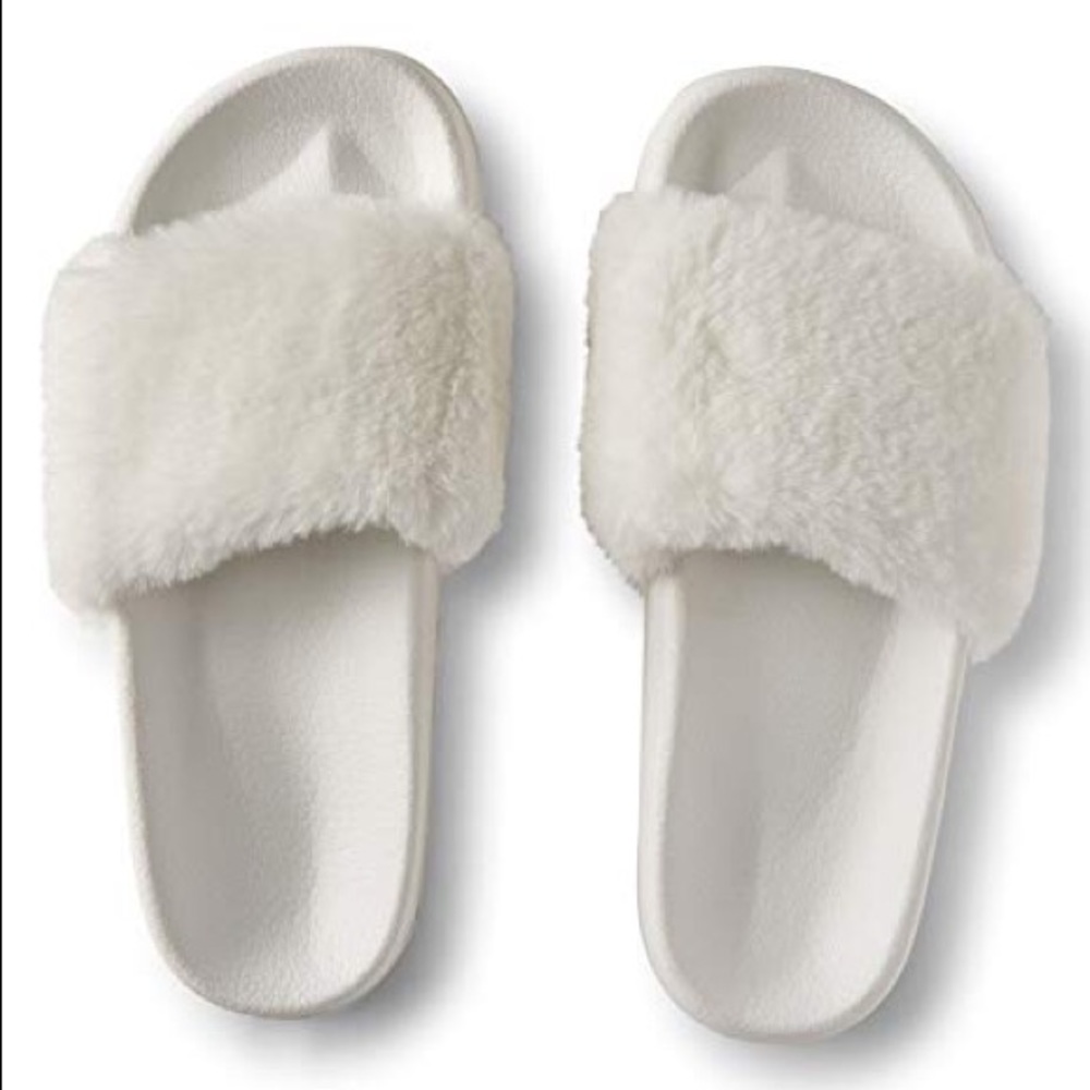 faux fur slide